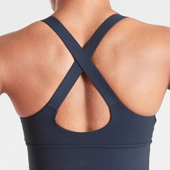 NWOT Athleta Navy Warrior Longline Sports Bra - Picture 3 of 7
